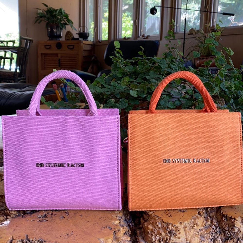 Set of 2 Brandon Blackwood ESR bags, pink/orange